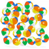4E’s Novelty Mini Beach Balls – 28 Pack 4’’ Inflatable Pool Party Favors for Kids