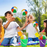 4E’s Novelty Mini Beach Balls – 28 Pack 4’’ Inflatable Pool Party Favors for Kids
