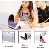 4E’s Novelty Mini Valentine Mailbox – 5x3” Tin Mailbox for Cards DIY Gifts & Classroom Favors