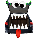 4E’s Novelty Monster Trunk Huge Eye Halloween Decor Kit – Trunk or Treat Car Decorations for SUVs Reusable Monster Theme