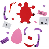 4E’s Novelty Monster Valentine Craft Kit – 12-Pack Easy DIY Love Monster Crafts for Kids