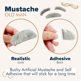 4E’s Novelty Old Man Costume Accessories Set for Kids Perfect for 100 Days of School and Halloween - Costumes &