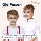 4E’s Novelty Old Man Costume Accessories Set for Kids Perfect for 100 Days of School and Halloween - Costumes &