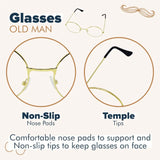 4E’s Novelty Old Man Costume Accessories Set for Kids Perfect for 100 Days of School and Halloween - Costumes &