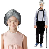 4E’s Novelty Old Person Glasses – Gold Rectangular Eyeglasses for 100th Day of School