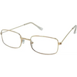 4E’s Novelty Old Person Glasses – Gold Rectangular Eyeglasses for 100th Day of School