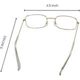 4E’s Novelty Old Person Glasses – Gold Rectangular Eyeglasses for 100th Day of School