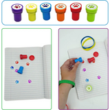 4E’s Novelty Paw Print Party Favors – 24 Bracelets & 24 Stamps for Kids