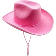 4E's Novelty Cowboy Hat for Women & Men, Felt Cowgirl Hat for Adults, Western Party Dress Up Accessories (Pink)