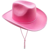 4E's Novelty Cowboy Hat for Women & Men, Felt Cowgirl Hat for Adults, Western Party Dress Up Accessories (Pink)