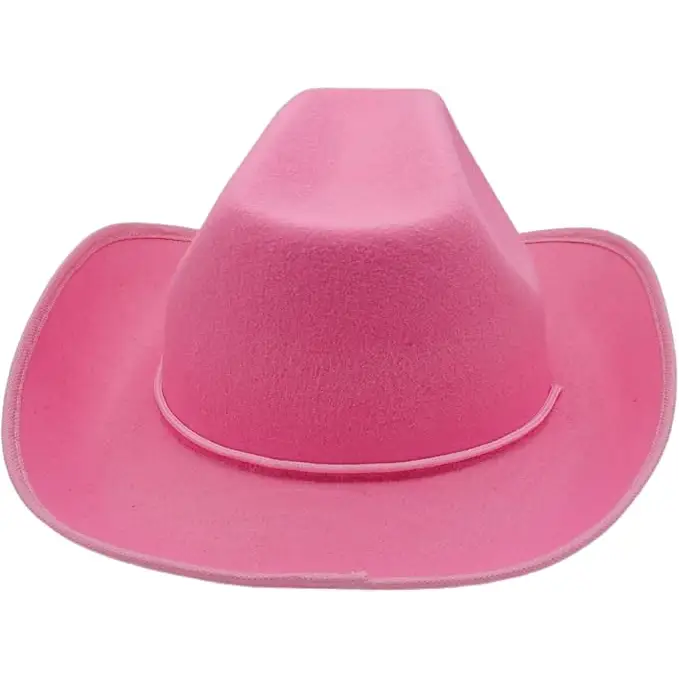 4E’s Novelty Pink Kids Cowboy Hats – 4-Pack Set for Girls & Boys Perfect for Dress-Up Parties and Playtime