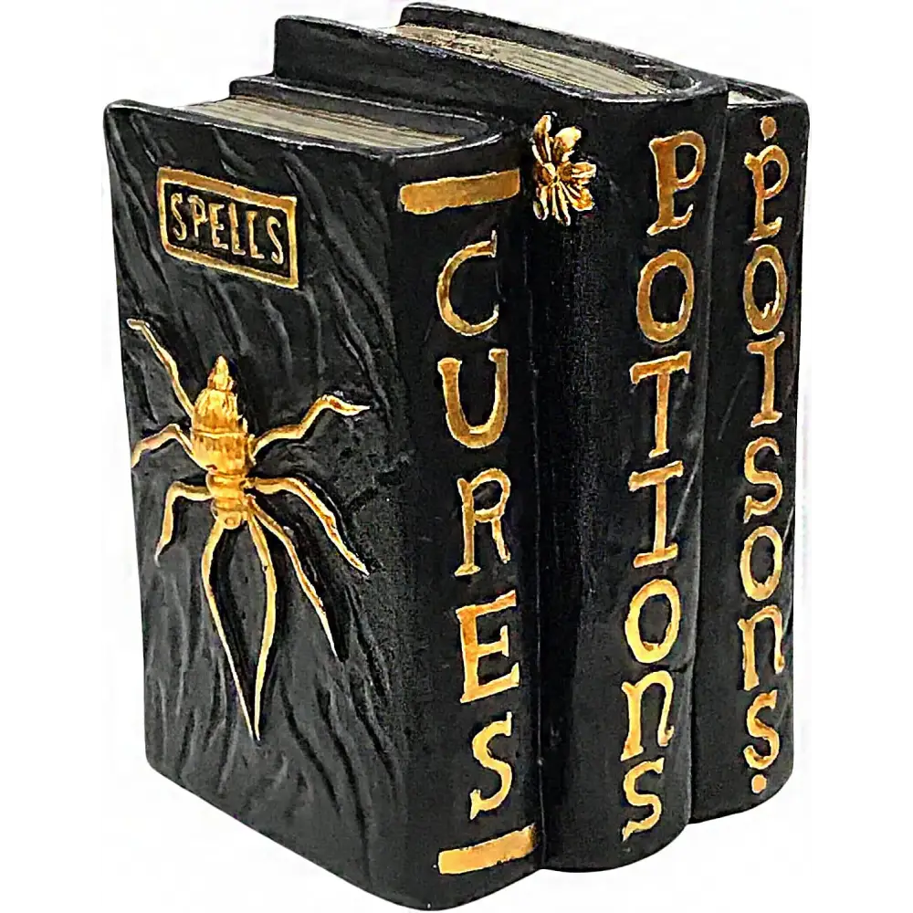 4E’s Novelty Resin Spellbook Prop - 5” Hocus Pocus Book of Spells for Centerpiece Halloween Table Decor Small Hocus