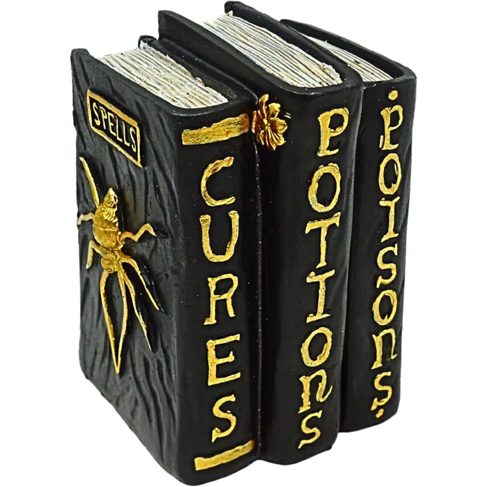 4E’s Novelty Resin Spellbook Prop - 5” Hocus Pocus Book of Spells for Centerpiece Halloween Table Decor Small Hocus