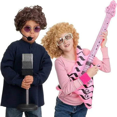 4E’s Novelty Rockstar Costume Accessories Headset Prop - Headphone with Fake Mic for Kids Men & Women Perfect
