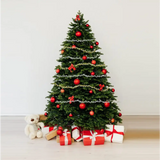 4E’s Novelty Set of 4 Crystal Beaded Christmas Tree Garland Ornaments - Silver & Gold Bead Garland for Christmas Tree
