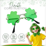 4E’s Novelty Shamrock Glasses – St. Patrick’s Day Green Sunglasses for Adults & Kids Party Accessory
