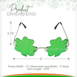 4E’s Novelty Shamrock Glasses – St. Patrick’s Day Green Sunglasses for Adults & Kids Party Accessory
