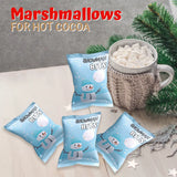 4E’s Novelty Snowman Bits Mini Marshmallow 50 Packs - Vanilla Flavored Individually Wrapped Marshmallows Packets