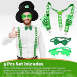 4E’s Novelty St. Patrick’s Day Glow Accessories Set – Fun Leprechaun Costume for Men & Women