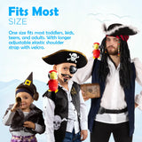 4E’s Novelty Stuffed Parrot on Shoulder - Kids Pirate Parrot Shoulder Prop Halloween Parrot Stuffed Animal Prop Kids