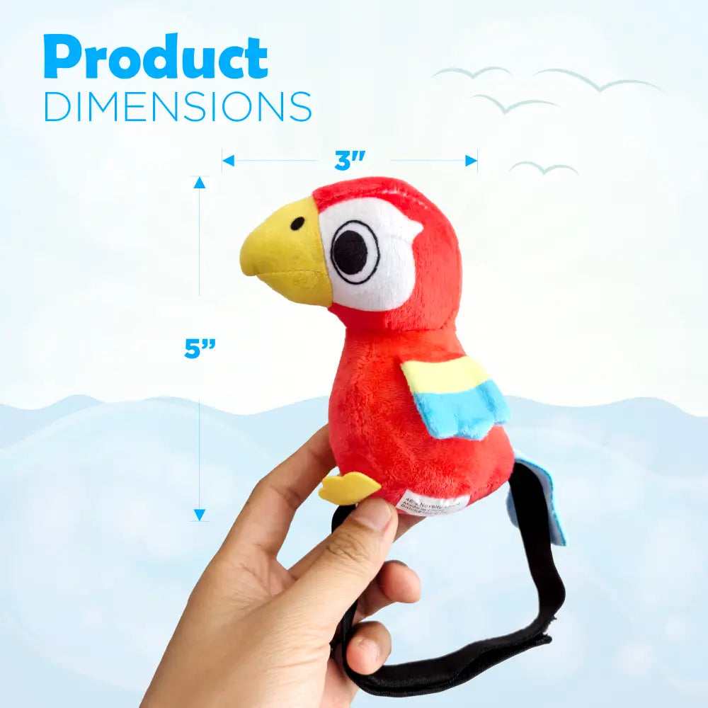 4E’s Novelty Stuffed Parrot on Shoulder - Kids Pirate Parrot Shoulder Prop Halloween Parrot Stuffed Animal Prop Kids