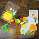 4E’s Novelty Thankful Tree Craft Kit 12-Pack Foam Self-Adhesive - 11” Gratitude Tree Kit With Leaves To Write