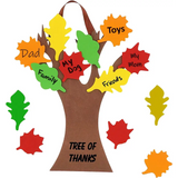 4E’s Novelty Thankful Tree Craft Kit 12-Pack Foam Self-Adhesive - 11” Gratitude Tree Kit With Leaves To Write