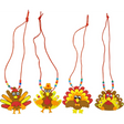 4E’s Novelty Thanksgiving Necklace Crafts For Kids Bulk – 4 Pack DIY Turkey Necklace Craft for Kids With 4 Styles Great