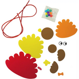 4E’s Novelty Thanksgiving Necklace Crafts For Kids Bulk – 4 Pack DIY Turkey Necklace Craft for Kids With 4 Styles Great
