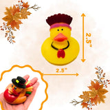 4E’s Novelty Thanksgiving Rubber Duckies in Bulk (12 Pack) – Turkey & Pilgrim Thanksgiving Rubber Ducks Holiday Rubber