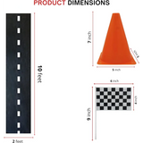38 Pcs Set Includes 12 Traffic Cones, 24 Checkered Flags, and Racetrack Floor Runner for Birthday Party and Racing Theme Decoration by 4E's Novelty