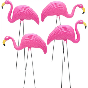 4 Pink Flamingos Yard Decorations - Large 23 inch Ornament Statues - Outdoor Garden Lawn Flamingo Decor by 4E's Novelty