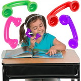 4E's Novelty Whisper Phones for Reading [4 Pack] Auditory Feedback, Hear Myself Sound Phone - Accelerate Reading Fluency, Comprehension & Pronunciation - Speech Therapy Materials Toys
