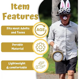 4E’s Novelty Wonderland Bunny Costume Accessories – Top Hat Rabbit Ears Gloves & Clock - Costume Accessories