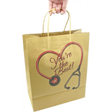 4E’s Nurse Gift Bags 12-Pack – Large Kraft Bags for Nurse Appreciation Week