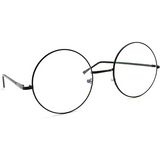 5” Round Non Prescription Glasses for Kids - Clear Nerd Circular Glasses - Costume Accessories