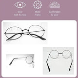 5” Round Non Prescription Glasses for Kids - Clear Nerd Circular Glasses - Costume Accessories