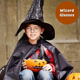 5” Round Non Prescription Glasses for Kids - Clear Nerd Circular Glasses - Costume Accessories