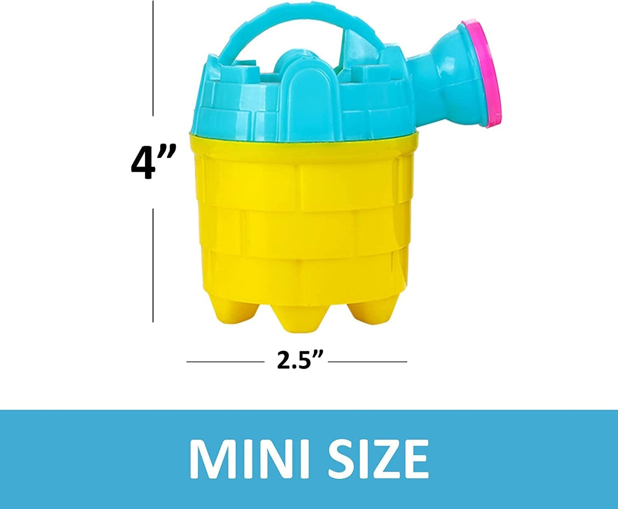 4E's Novelty 6 Pack Mini Watering Cans for Kids – Fun Beach & Garden Toys for Toddlers