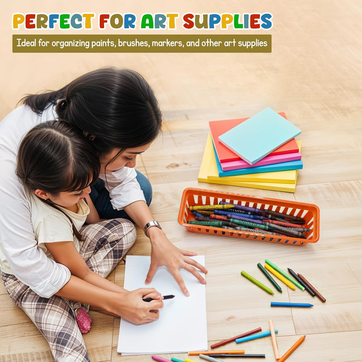 4E's Novelty 12 Pack Durable Pencil Trays in Vibrant Boho Colors