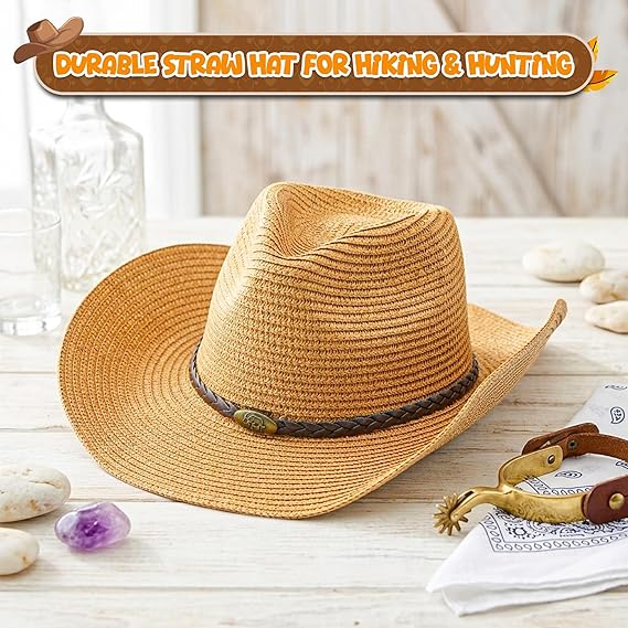 4E's Novelty Camel Straw Womens Summer Cowgirl Hat