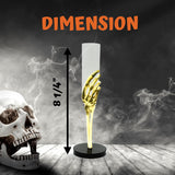 4E's Novelty Skeleton Hand Flutes 12 Pack - Clear Plastic Halloween Champagne Cocktail Goblets (2.7oz) - Halloween Wine Glasses for Spooky Parties