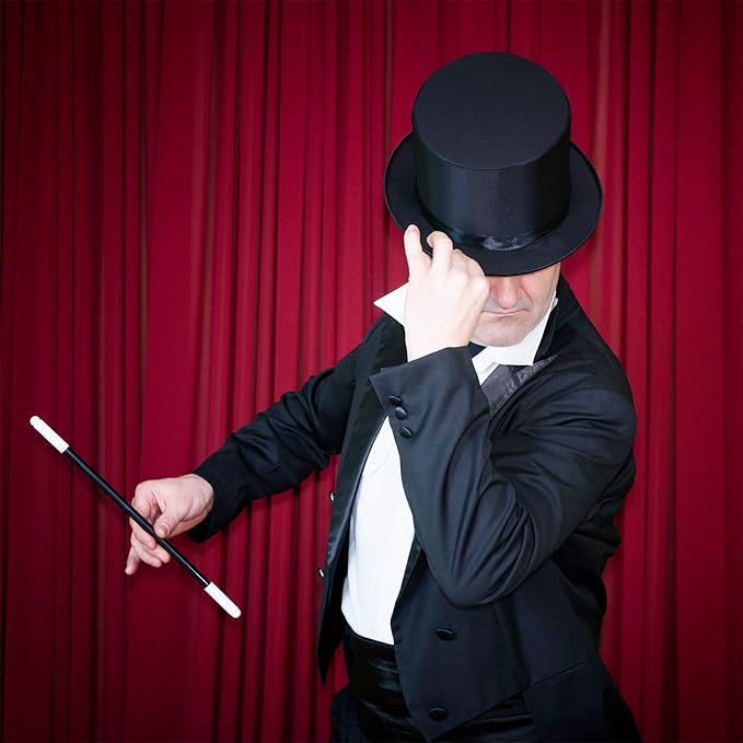 6" Black Felt Top Hat - Magician or Snowman Costume Accessory