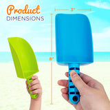 4E's Novelty 24 Pack Sand Shovels for Kids Bulk, Heavy Duty Plastic Beach Shovels