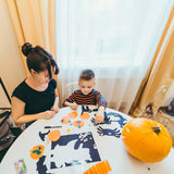 4E's Novelty 24 Pack Large Foam Pumpkins Craft Kit – 8" Halloween Crafts for Kids, Classroom Activities