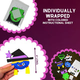 4E's Novelty 12 Pack Halloween Magnetic Monster Craft Kit – Foam Crafts for Kids Ages 3-12, Party Fun