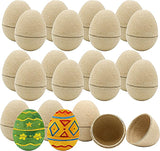 4E's Novelty DIY Paper Mache Easter Eggs to Paint 24 Pack – Paintable & Fillable Blank Craft Eggs for Kids & Adults, Easter Crafts DIY