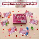 4E's Novelty 24 Pack Valentines Cards with Popping Eye Animals