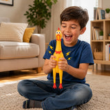 4E's Novelty 12 Inch Giant Screaming Rubber Chicken Toy Yellow