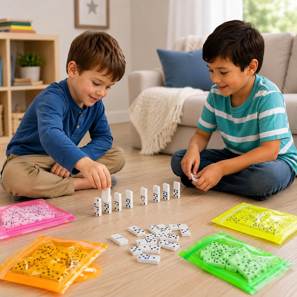 4E's Novelty 12 Pack Mini Dominoes Set Bulk Dominoes